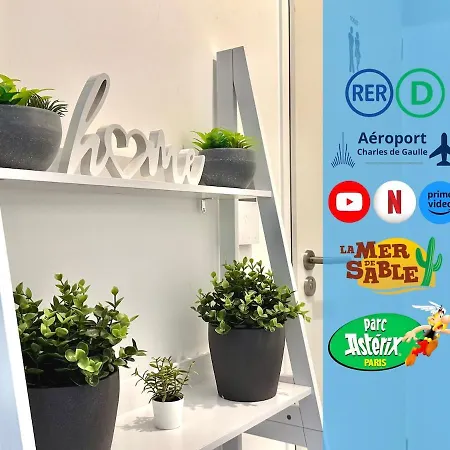 Luxe, Terrasse Et Parking - 10 Min De L'aeroport Cdg Daire Louvres