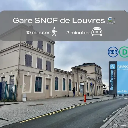 Luxe, Terrasse Et Parking - 10 Min De L'aeroport Cdg Daire Louvres